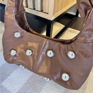 Zara brown embellished bag - Brown - OS